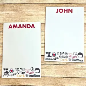 5x7 Schitt’s Creek TV Show Themed Custom Tear-Away Notepad