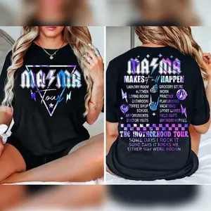 Print Motherhood Some Days I Rock It T-shirt, Mama Funny Tour, Mother's Day Funny, Mama Skeleton T-shirt