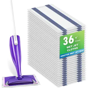 36 Pack Disposable Mop Pad Refills for Swiffer Wet Jet Spray Mop - Wet Jet Pads for All Floor Types - 5 Layers Thickened,Durable and Super Absorbent.