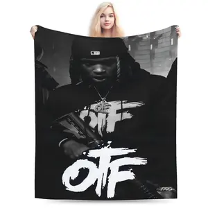 King Von idol singer themed flannel blanket, soft, comfortable and durable, perfect for sofa, office, bedroom, camping or travel