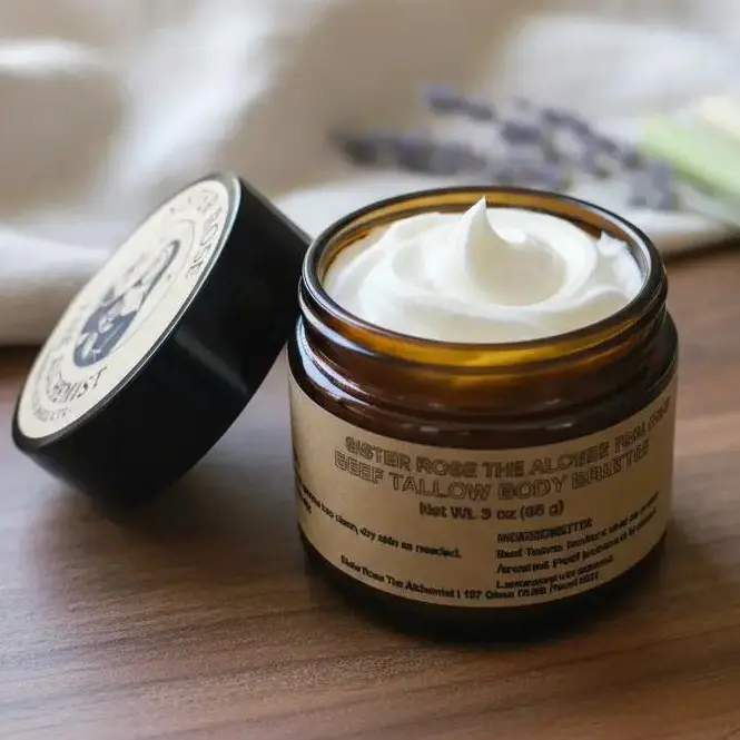 Whipped Tallow Body Butter, Natural Moisturizing Body Butter for Dry Skin Body Care Lavender