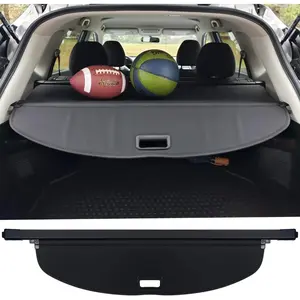 Trunk Cargo Cover For Nissan Rogue S,SV,SL,Platinum 2014-2020 Retractable Rear Trunk Cargo Luggage Security Shade Cover Shield Interior Accessories Waterproof Custom Fit All Weather (Black)