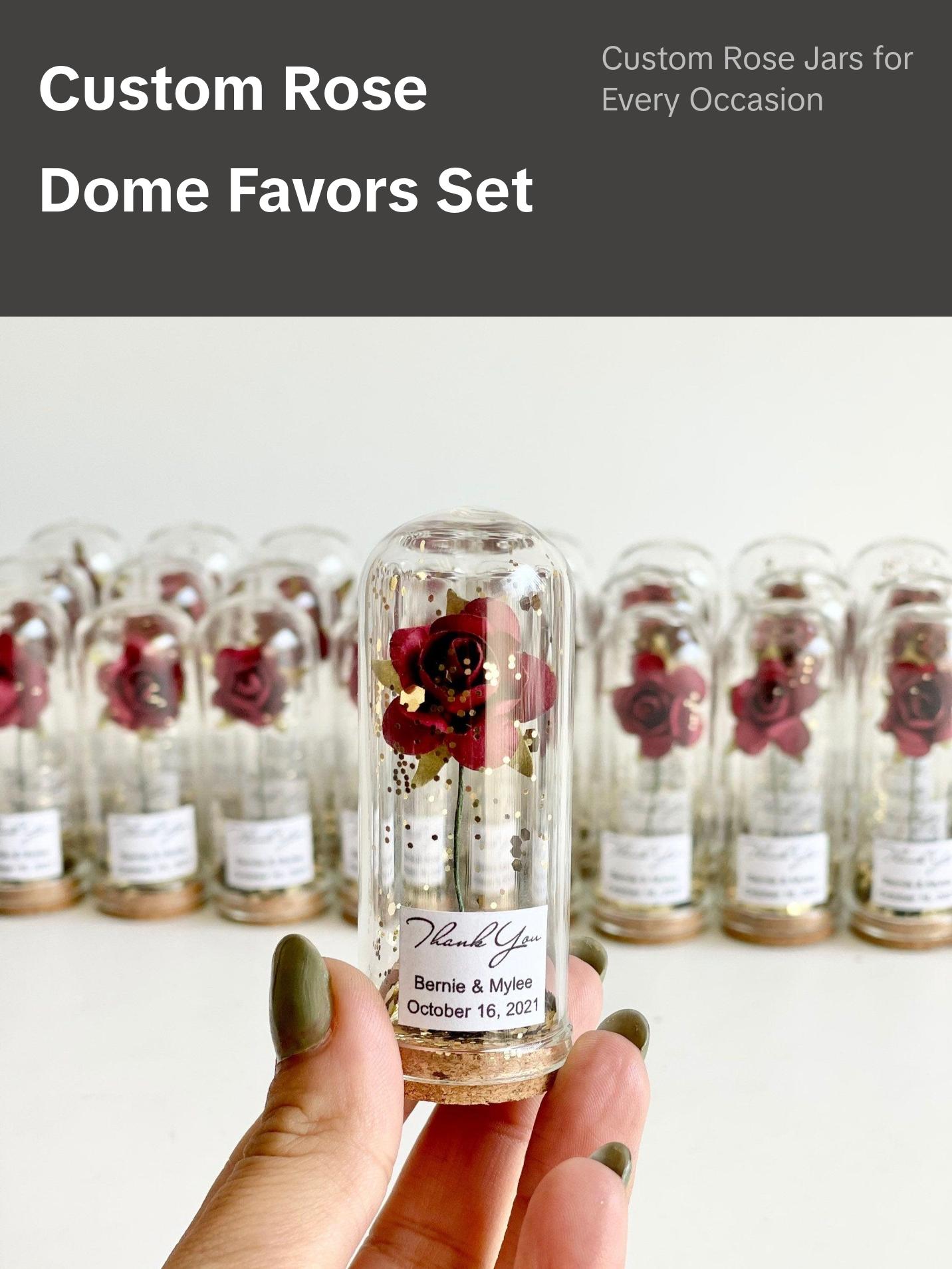 10 pcs Bulk Rose Dome Favors for Guests, Wedding Favors Gifts, Personalized Party Gifts, Beauty and the Beast Custom Favors, Bachelorette Favors 10 pcs Bulk Rose Dome Favors for Guests, Wedding Favors Gifts, Personalized Party Gifts, Beauty and the Beast Custom Favors, Bachelorette Favors