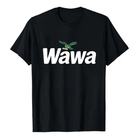 Wawa Eagles Logo Graphic Menswear Top - Men's Unisex Short-Sleeve Round-Neck Casual Sports T-Shirt, Game Day Fanwear, Sport Lover Gift, All Seasons, Machine Washable (Cold Wash), CA Prop 65: No, Repro. Chems: No