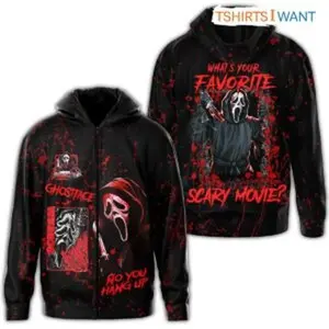 Ghostface Icon Hoodie for Kids and Adults Horror Street Fashion