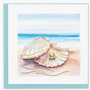 Quilled Seashell & Pearl Card