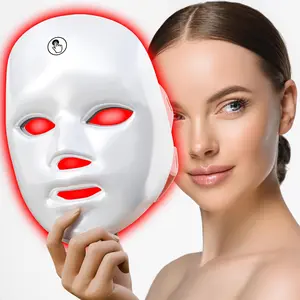LED Face Mask with 7 Colors USB Charging Portable Travel Box Design, Lightweight Durable Beauty Instrument, New Built-In Battery
