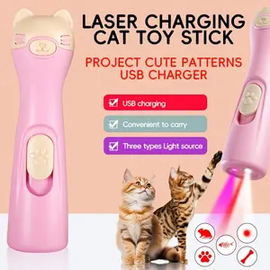 Red dot & multiple pattern projection, white light illumination, purple light for cat urine stain detection, Type-C rechargeable, cute appearance