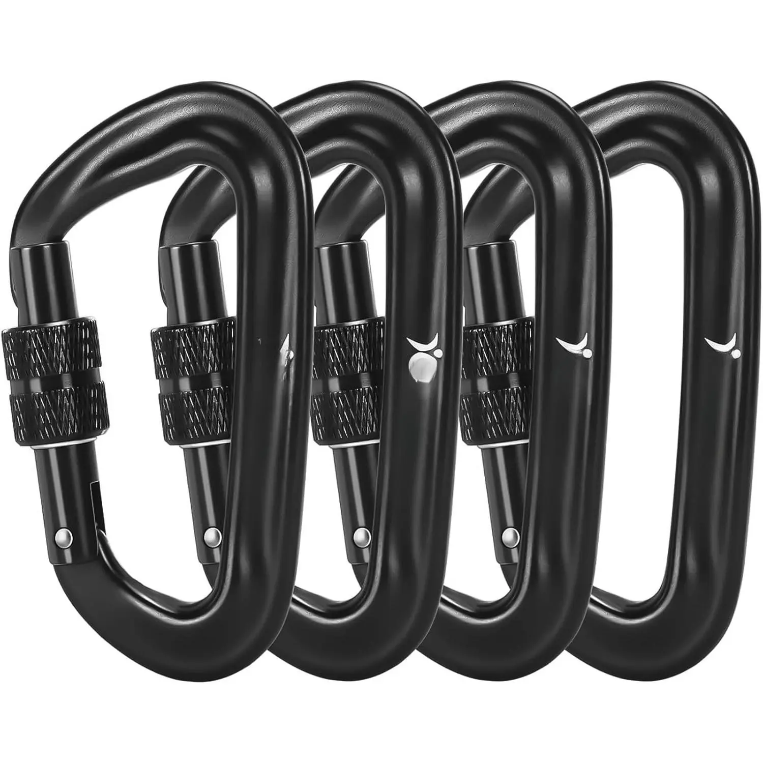 Heavy Duty Locking Carabiner Clips -  12KN (2697 lbs) Clips 3.2'' Small D Ring for Camping Hammock Hiking  Leashes Keychains -  for Outdoor Enthusiasts