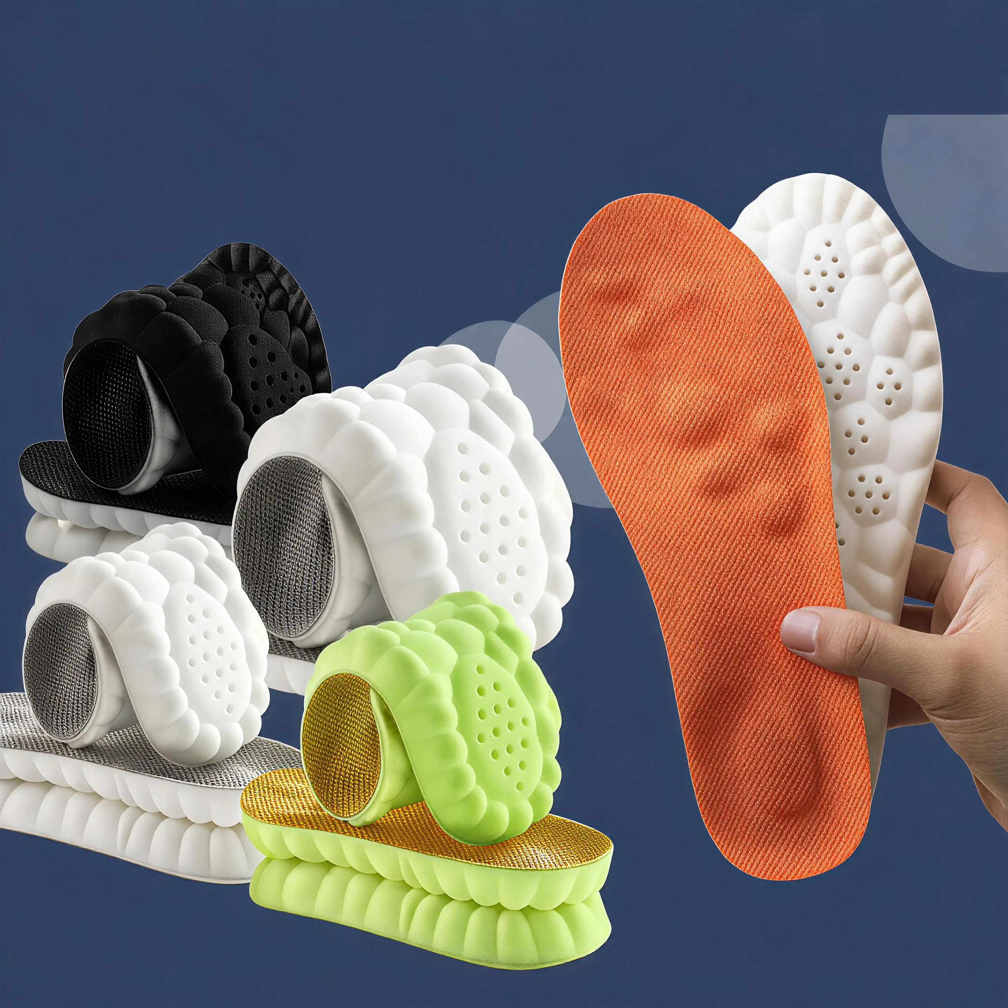 High-performance shock-absorbing basketball shoe lining with a viscoelastic core and breathable, moisture-wicking outer layer - supports vertical jumping and quick stops - protects ankles during competitive matches - non-slip sole, anti-fatigue cushioning