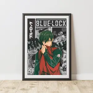 Rin Itoshi Poster, Blue Lock Wall Art, Japanese Anime Print,Manga Poster, Anime Room Decor, Rin Itoshi Artwork, Modern Wall Decoration