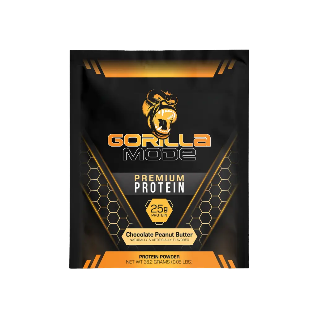 Gorilla Mode Premium Whey Protein Sample - Whey Protein Isolate & Concentrate - Protein Powder for Post Workout Recovery & Meal Replacement (1 Serving
