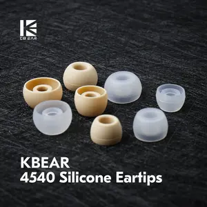 KBEAR Coffee Eartips 16 pairs of Silicone Ear Tips, Orange & White IEM Tips for Earbuds, Compatible Devices 4.00mm-5.50mm Nozzle Diameter Perfect for CrinEar DayBreak KZ ZST ZS10 PRO ZSN PRO X Audio Headphone XS/S/M/L