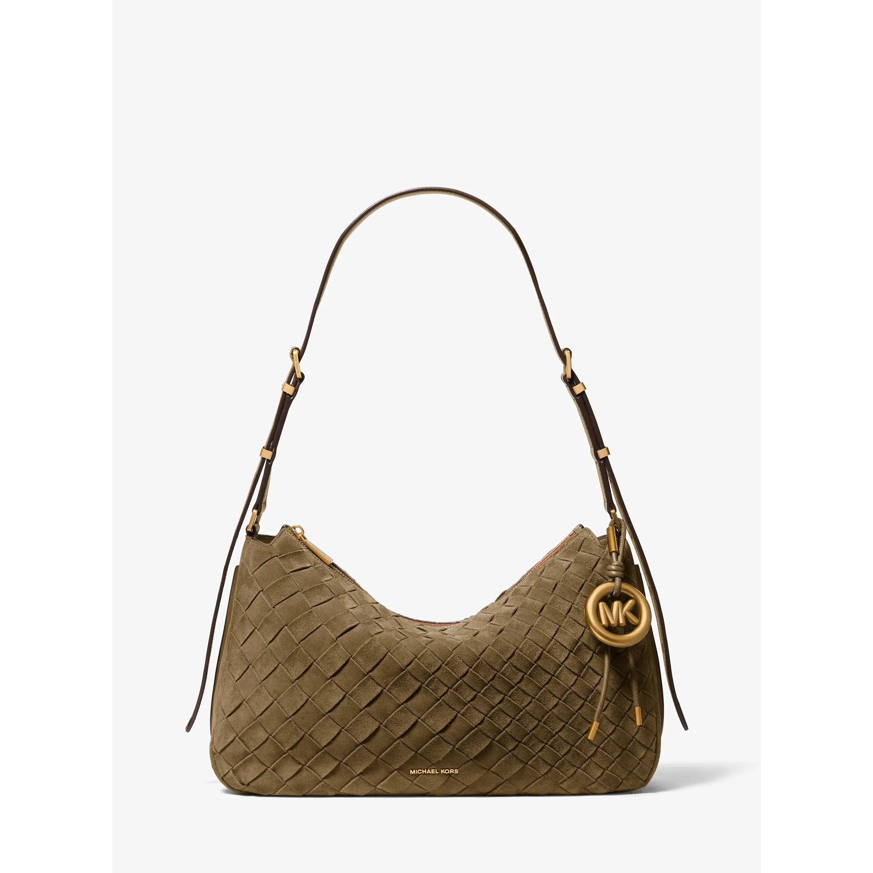 Nolita Medium Hand-Woven Suede Shoulder Bag