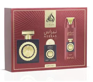 Lattafa Nebras Unisex Fragrance Gift Set - 100 ml/3.4 fl oz + Extras