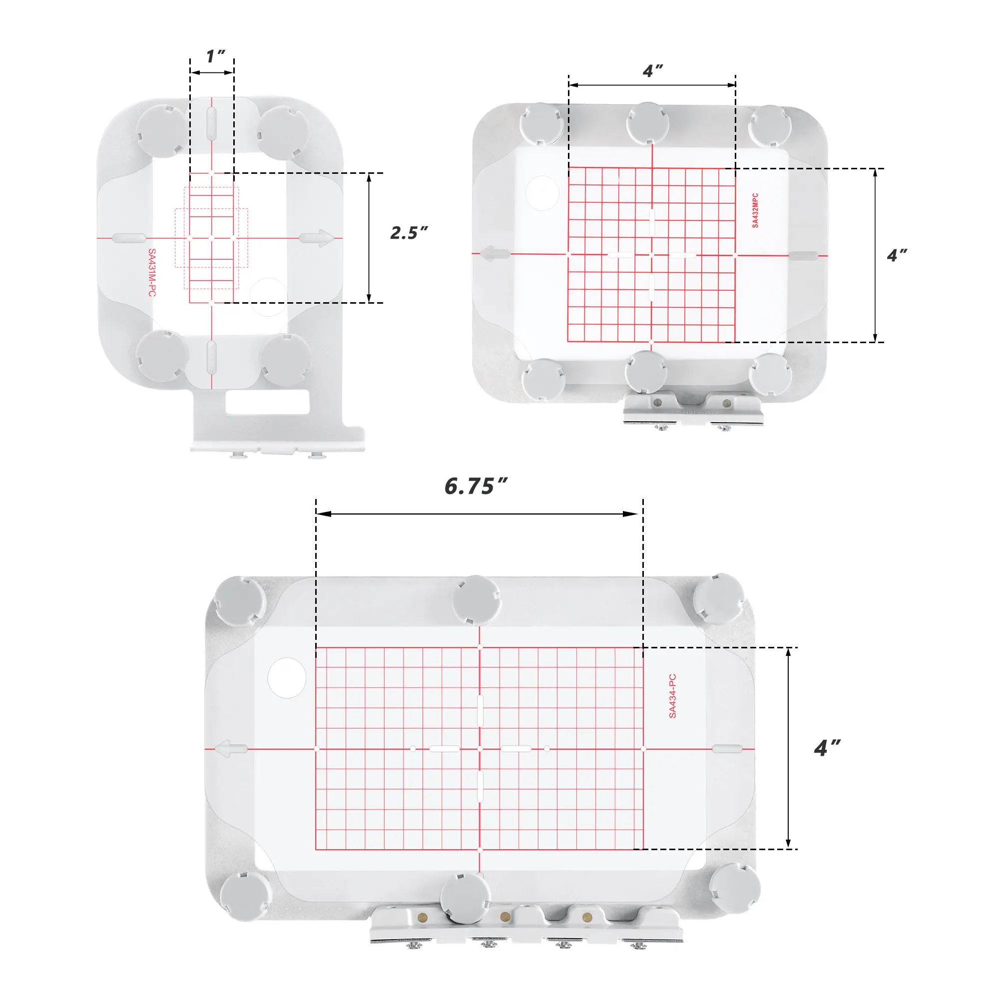 Sew Tech 3IN1-AM Magnetic embroidery Hoop Set (Round magnets) for Brother M230E M240ED NV900 SE400 SE425 SE600 SE625 SE700 SE750 PE535 PE525 PE540D PE500 PE550D Innov-is V3SE,Babylock Verve,Sofia 2,Aurora, Metal Magnetic Embroidery Machine Sash Frames
