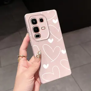 Faux Leather TPU Soft Case for Tecno Camon 40, 40 Pro, Infinix Note 50/Note 50S/Note 50 Pro+/Note 40/Note 40 Pro/Note 30 Hot 50/Hot 50 Pro/Hot 50 Pro+ - Shockproof Anti-Scratch Drop Protection Fingerprint Resistant Phone Cover