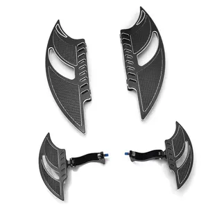 For Harley-Davidson Special FLHRXS Floorboards 1980-Up Black CNC Blade Driver Passenger Pegs Street Glide Flhx Motorcycle Footrest Part