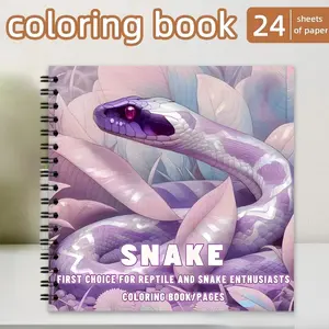 New Hot Selling Snake Spiral Coil Coloring Book, Thickened Drawing Book, Color Fill Book, 20x20 Inches, Ideal for Artists and Kids