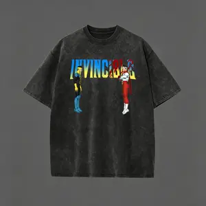 This gritty vintage-washed graphic tee is the ultimate tribute to the iconic father-son showdown from Invincible, blending superhero nostalgia with edgy streetwear energy.