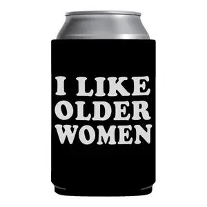 Funny Quote “I Like Older Women” Insulated Can Cooler – Reusable Koozie for Beer Lovers & Party Gifts