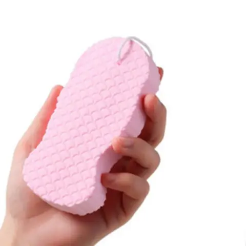 Super Soft Exfoliating Bath Sponge, Reusable Body Scrubber, Exfoliating Tool, Dual Sided Sponge, Gentle Natural Fiber Shower Sponge for Adults & Kids, Personal Spa Experience, Shower Essentials