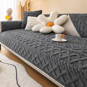 1pc Sofa Cover Soft Plush Sofa Cushion Cover, Pet-Friendly Non-Slip Washable Couch Slipcover, Thick Durable & Comfortable Home Furniture Protector for All Sofa Types, Couch Slipcover