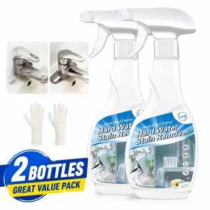 Snowlily 20 Oz Hard Water Stain Remover - Shower Door & Glass Cleaner - Professional Soap Scum, Calcium & Limescale Remover for Windows, Tile, Grout, Tubs - Bleach-Free & Non-Toxic Spray household descaler multipurpose bathroom