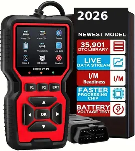 OBD2 Scanner Diagnostic Tool, Check Engine Light Code Reader with Reset Function, Live Data Stream, I M Readiness and Modes 6 and 8, Compatible with 1996 and Newer OBDII Vehicles