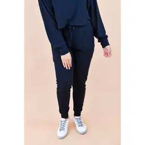 Cozy Ribbed High-Rise Jogger Black