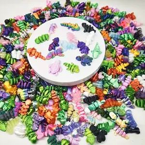 60 Piece Set 3D Printed Animal Kingdom Models, Unique Animal Decorations, Room Decoration, Garden Ornaments, Aquarium Accessories, Holiday Scene Ideal Choice