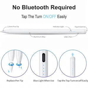 Stylus Pen for iPad 6th-11th Gen - Active Pencil Compatible with iPad Pro 11/13/M4, Air 3/4/5/M2/M3/M4, Mini 5/6/7