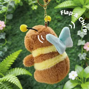 Honey Bee Capybara | Wing-Flapping, Shake to Squeak, Plush Toy, Cute Keychain, Birthday Gift for Girls, Couples, adults,  kids