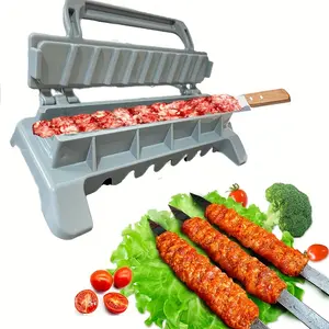 Easy Kebab Maker, 1 Count Single-row Plastic Skewer Mold, Food Safe and Portable Grill Presses & Irons for Effortless Barbecue, Barbecue Accessories