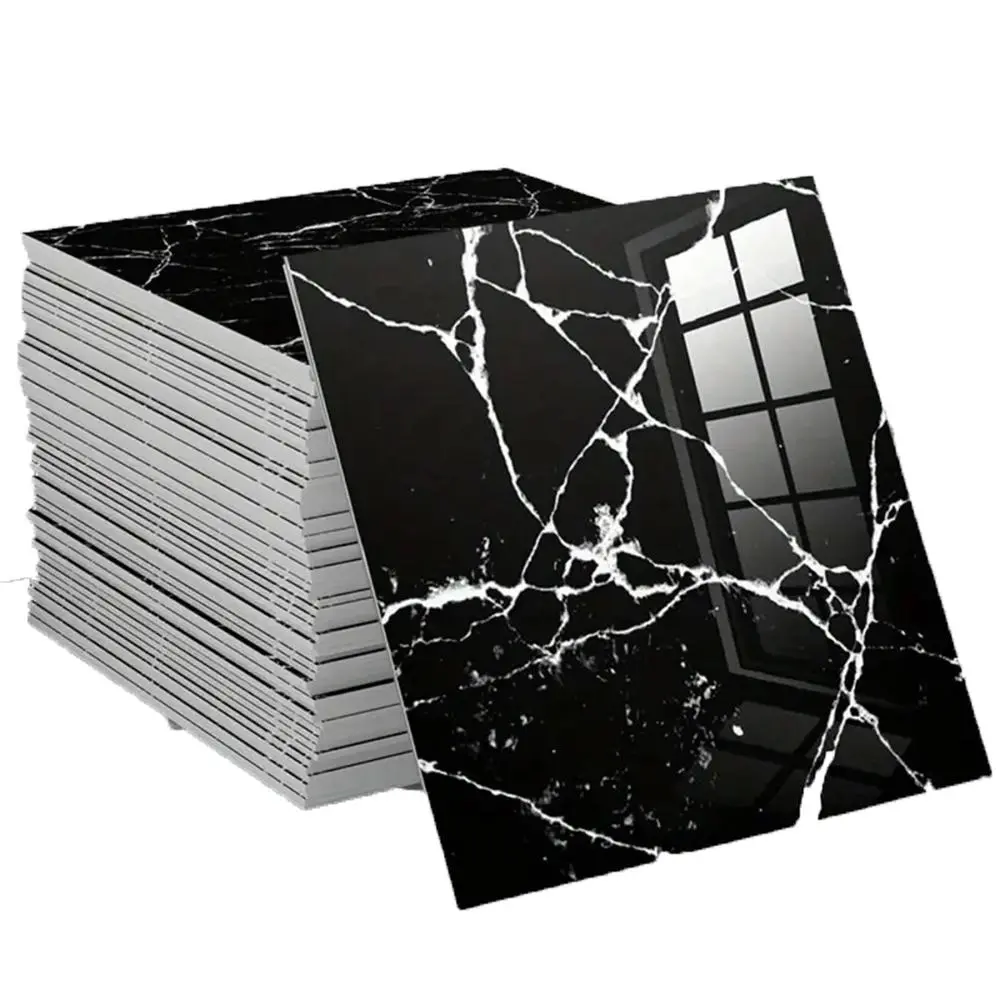 Marble Pattern Self-adhesive Wall Sticker, Waterproof & Anti-fouling Wall Decal, Wall Decor for Home Living Room Bedroom Kitchen
