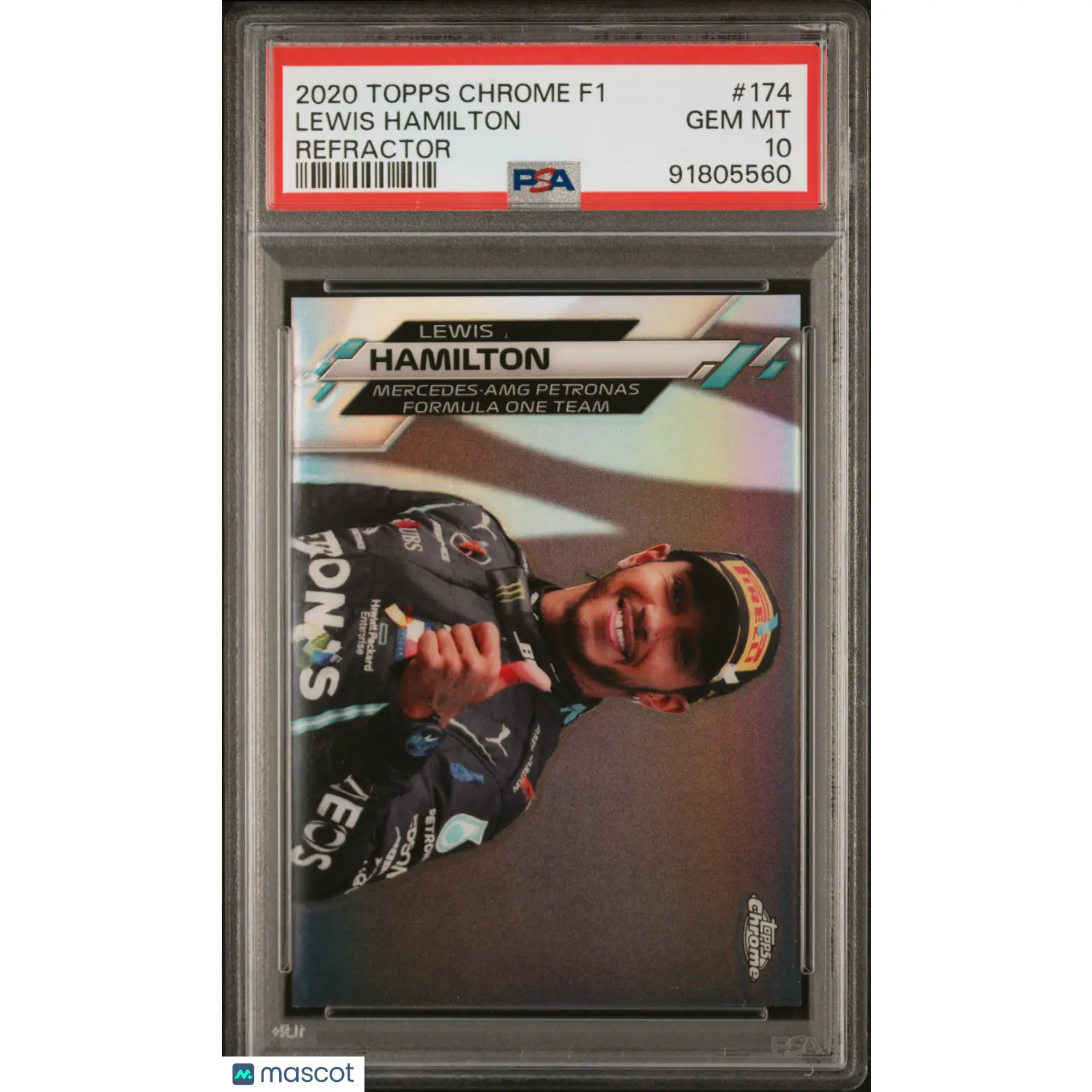 2020 Topps Chrome Formula 1 Lewis Hamilton #174 Refractor PSA 10