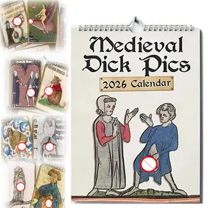 Medieval Pics 2026 Calendar Funny Medieval Pics Calendar With Illustrations Prank Medieval Wall Calendar For History Enthusiasts