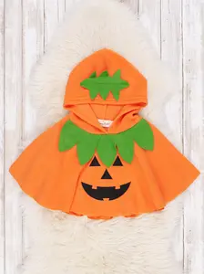 Fleece Pumpkin Poncho Costume - Unisex