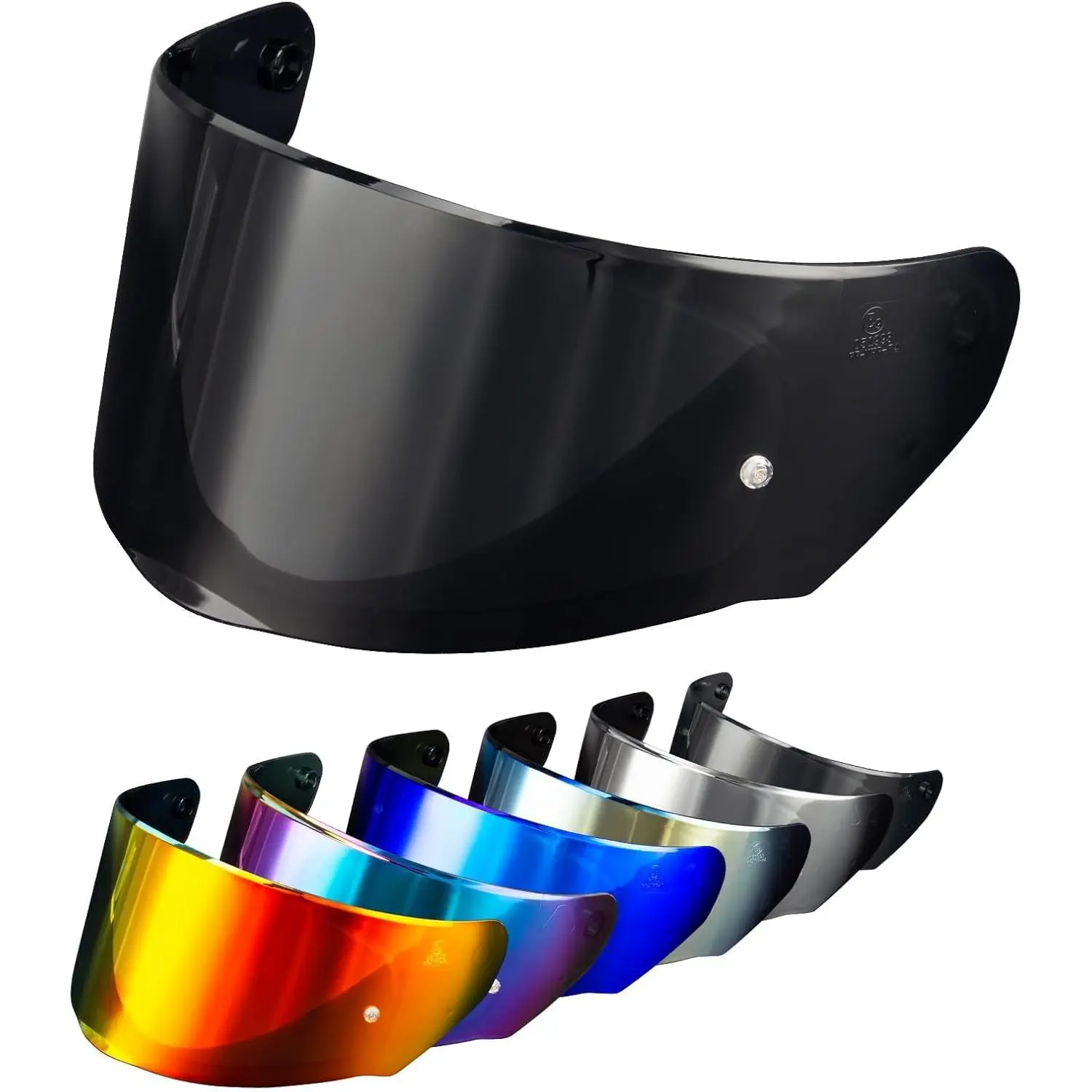 PSLER Unisex Photochromic 1-Mold Fit Assault Rapid Helmet Visor - Multiple Colors Motorcycle Helmet Face Shield Accessory, Deep Black Film/Deep Red/Electroplated Replacement for FF320 Series, FF353, FF328, FF800