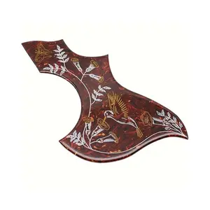 Universal Thickened Hummingbird Flower Folk Guitar Pickguard, Acoustic Guitar Protective Panel, Anti-Scratch Plate Guitar Accessories