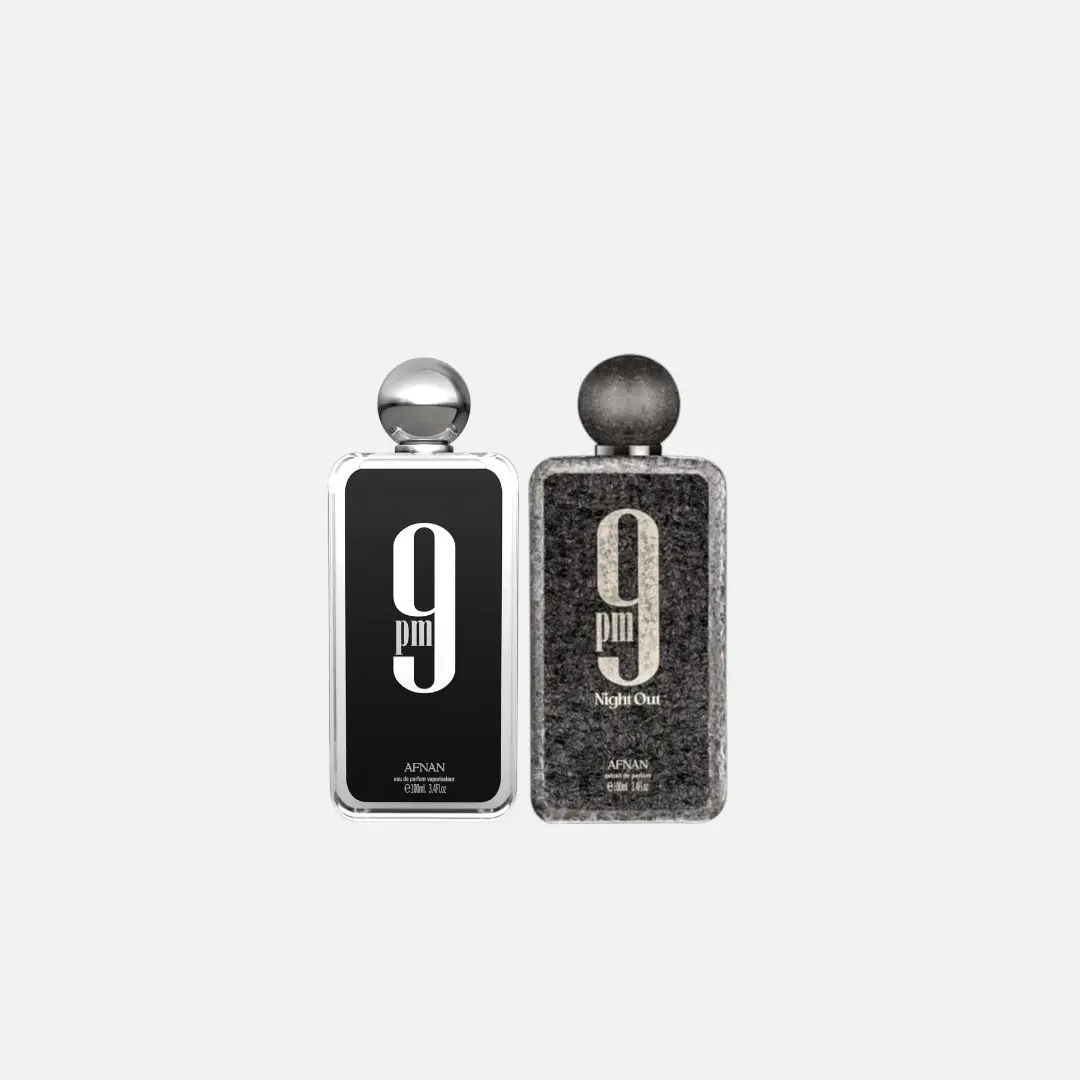Afnan 9 PM For Men & Afnan 9 PM Night Out Unisex Extrait de Parfum, 3.4 Fl. Oz