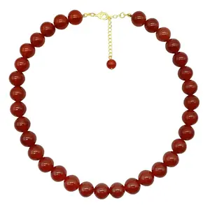 New Chinese-style red agate and chalcedony color scheme, festive national-style bead set in auspicious red.