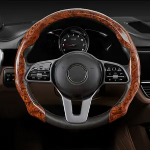 [Spring Tool-Up] 2026 Segmented Road Comforts Leather Steering Wheel Cover 14 1/2 inch to 15''  16 inch, Soft Grip Cover Universal for D-Types & O-Types,Car Interior Accessories