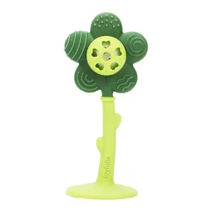 Baby Teething Toys and Rattle 2-in-1 for Babies 0-6 6-12 Months, Food Grade Silicone Teethers for Baies 3-6 Months, Infant Teething Relief Chew Toys, Teether Toy BPA Free - Green