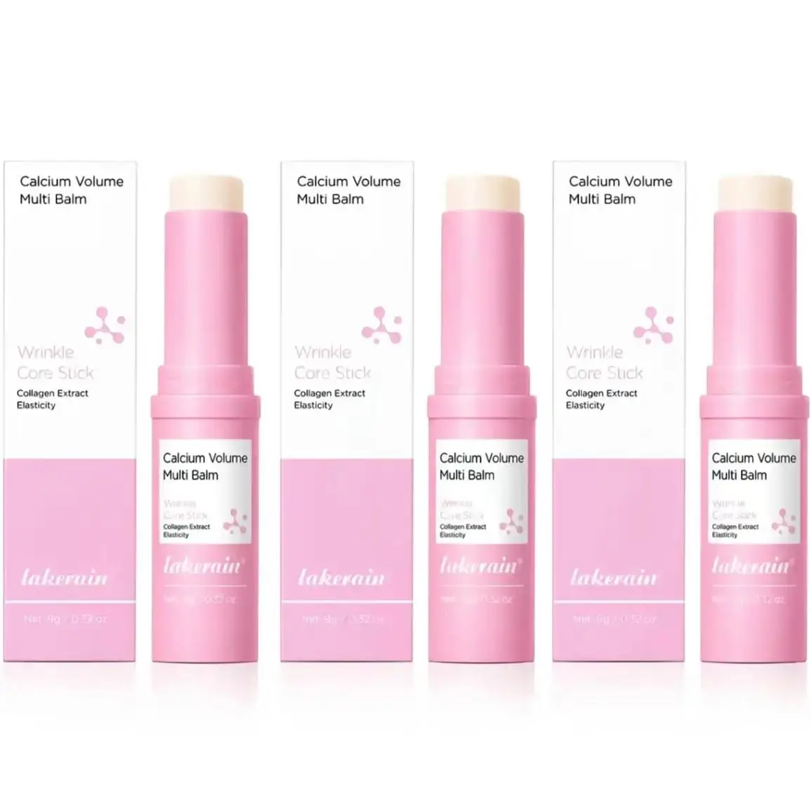 Calcium Volume Multi Balm Stick Collagen Wrinkle Core Stick Anti-Aging Eye Face Moisturizer Reduce Dark Circles Eye Puffiness Fine Lines Firming Hydrating Portable Travel Skincare Stick for All Skin Types