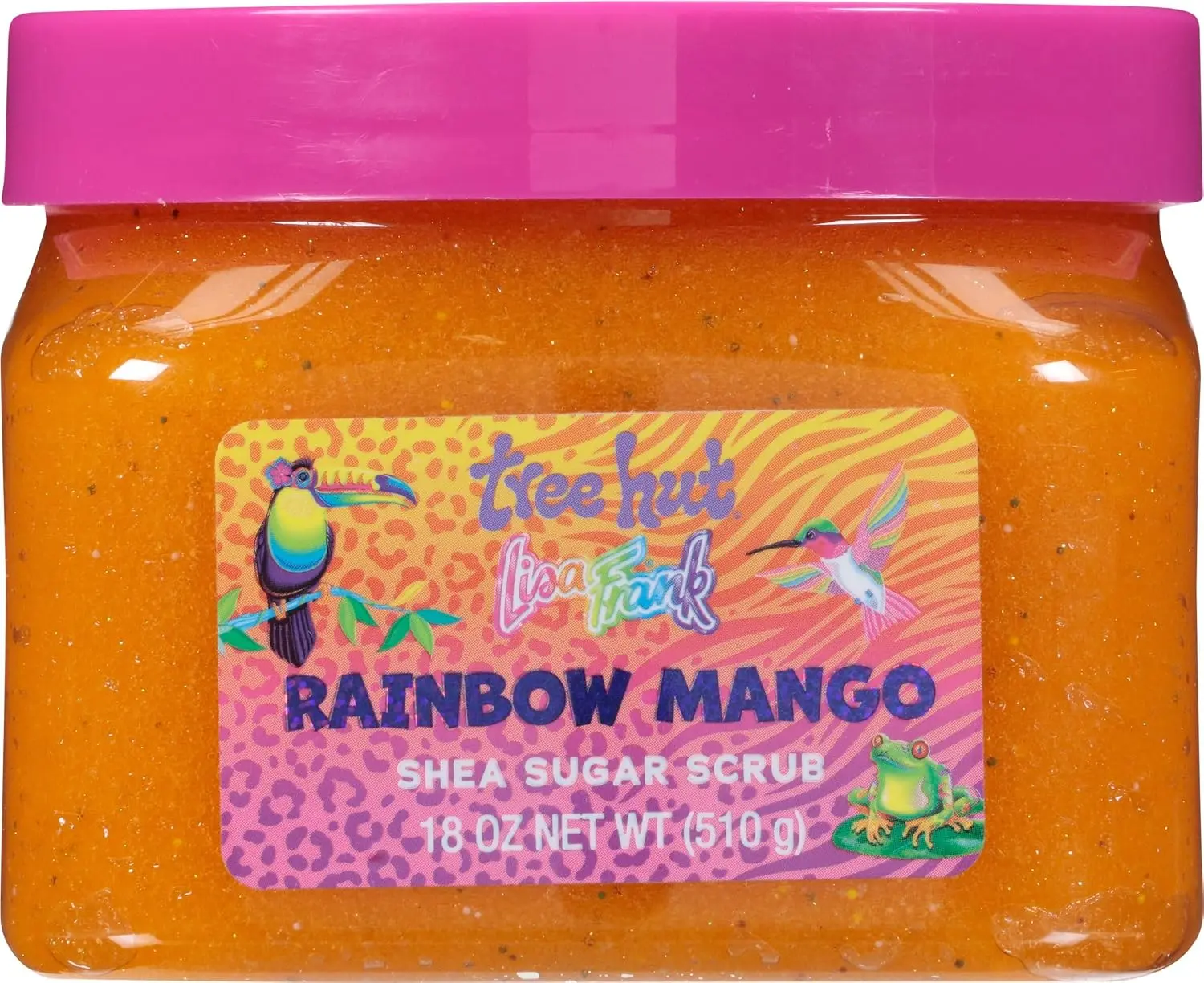 Lisa Frank x Tree Hut Rainbow Mango Body Scrub, Sugar Scrub, 18 Oz | Limited Edition Body Exfoliator Exfoliating with Shea Butter & Essential Oils, for All Skin Types, Self Care Gifts for Women