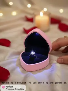 Heart-Shaped Luxury Jewelry Box, Perfect for Proposal, Valentine's Day, Diamond, Wedding, Anniversary Gift, Elegant Ring Box