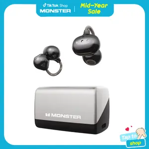Monster Airclip Open Ear Clip On Earbuds, Bluetooth 6.0, 165H Playtime, Lightweight Wireless Headphones, Clear Calls, IPX6 Waterproof Earbuds for Running, Travel, Fitness & Everyday Use- SummerWins - DealsForYouDays