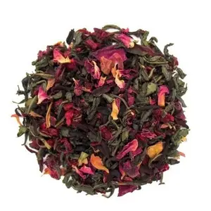 GLOW (Skin & Detox Herbal Blend) - Hibiscus Green Tea with Marigold & Safflower - Antioxidant-Rich Floral & Tart Tea for Daily Wellness