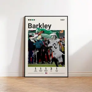 Football PosterSaquon Barkley Poster, Philadelphia Eagles Poster, NFL Poster, Sports Poster, NFL Fans, Football Poster, NFL Wall Art,Sports Bedroom Posters